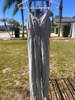 Sage Green Polka Dot Wide-Leg Jumpsuit | Boho & Airy